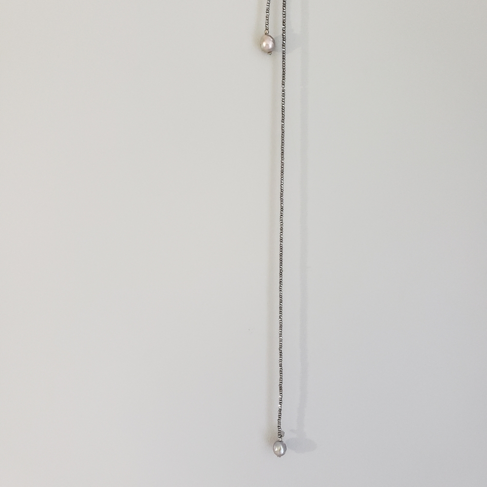 Sprig Necklace Sterling Pearl - Picture 3 of 8